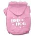 Mirage Pet Products Bed Hog Screen Printed Pet Hoodies Light Pink Size XXXL
