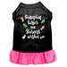 Mirage Pet Pumpkin Kisses Screen Print Dog Dress Black with Bright Pink XXL