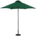 Tropishade 9 Wood Market Umbrella with Green Cover