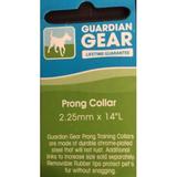 Guardian Gear Prong Training Dog Collar with Rubber Tips Prong Collar 2.25mm x 14 L