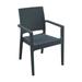 Compamia Ibiza Patio Dining Arm Chair in Dark Gray