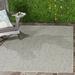 SAFAVIEH Courtyard Mitre Geometric Overdyed Indoor/Outdoor Area Rug 6 7 x 6 7 Square Grey