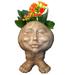 Homestyles Stone Wash Mama Petunia the Muggly Face Humorous Statue Planter Pot
