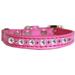 Mirage Pet 682-02 BPK12 Posh Jeweled Cat Collar Bright Pink - Size 12