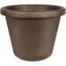 Bloem Terra Pot Round Planter: 20 - Chocolate Brown (Saucer Not Included) Matte Finish Durable Resin Traditional Style Pot For Indoor and Outdoor Use 13.5 Gallon Capacity