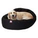 Majestic Pet Poly/Cotton Bagel Pet Bed for Dogs Calming Dog Bed Washable Large Black