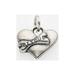 Big Paw Dog Collar Charm / Zipper Pull - Rescue Dog Heart