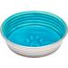 Loving Pets - Le BOL Dog Food Water Bowl Enamel Ceramic Bowl No Tip Stainless Steel Pet Bowl No Skid Spill Proof (Large Siene Blue)