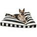 Majestic Pet Vertical Stripe Rectangle Dog Bed Treated Polyester Removable Cover Black Extra Large 50 x 42 x 5