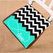 GCKG Infinity Live The Life You Love Chevron Pattern Turquoise Black White Chair Pad Seat Cushion Chair Cushion Floor Cushion with Breathable Memory Inner Cushion and Ties Two Sides Printing 18x18inch