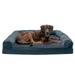 FurHaven Pet Products Faux Fleece & Chenille Memory Top Sofa Pet Bed for Dogs & Cats - Orion Blue Jumbo Plus