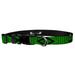 Deluxe Adjustable Dog Collar: Large Tiki Green 1 inch Sublimated Polyester by Moose Pet Wear