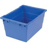 Quantum TUB2417-12 Cross Stack Nest Tub - 23-3/4 x 17-1/4 x 12 Blue Lot of 6