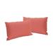 GDF Studio Kaffe Indoor Water Resistant Rectangular Throw Pillows Set of 2 Coral