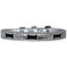 Mirage Pet Products Black Bone Widget Croc Dog Collar Silver Size 10