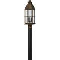 3 Light Large Outdoor Post Top Or Pier Mount Lantern In Traditional Style 8 Inches Wide By 23 Inches High-Sienna Finish-Led Lamping Type Hinkley