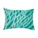 Simply Daisy 14 x 20 Shibori Stripe Teal Decorative Abstract Outdoor Pillow