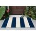 Liora Manne Sorrento Rugby Stripe Indoor Outdoor Area Rug Navy