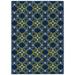 Sphinx Caspian Indoor/Outdoor Area Rug 3331L Blue Patio Talavera Style 3 7 x 5 6 Rectangle