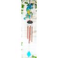 Ebros Green Camouflage Gecko Lizard Whimsical Copper Metal Wind Chime 40 Long