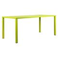 Pangea Home Miami Modern Aluminum Frame Patio Dining Table in Green