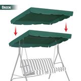 New 73 x52 Swing Canopy Replacement Porch Top Cover Seat Patio Outdoor Furniture (Green)