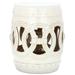 Safavieh Double Coin Indoor/Outdoor Garden Patio Stool Cream