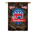 Breeze Decor H111071-BO Republicans Americana Patriotic Impressions Decorative Vertical 28 x 40