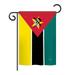 Breeze Decor BD-CY-GS-108287-IP-BO-D-US15-BD 13 x 18.5 in. Mozambique Flags of the World Nationality Impressions Decorative Vertical Double Sided Garden Flag Set with Banner Pole