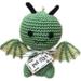 Mirage Pet 500-111 DRG Knit Knacks Drogo the Dragon Organic Cotton Small Dog Toy