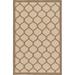 Unique Loom Moroccan Indoor/Outdoor Trellis Rug Beige and Brown/Beige 3 3 x 5 1 Rectangle Geometric Contemporary Perfect For Patio Deck Garage Entryway