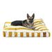 Majestic Pet | Vertical Stripe Rectangle Pet Bed For Dogs Removable Cover Yellow Extra Large