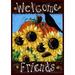 Toland Home Garden Welcome Friends Welcome Fall Flag Double Sided 12x18 Inch