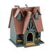 Home Decorative Wood Cottage Bird House - Brown & Grey