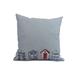 Simply Daisy 20 x 20 Beach Huts Geometric Print Outdoor Pillow Light Blue