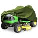 NEH Deluxe Riding Lawn Mower Tractor Cover Fits Decks up to 54 - Green - 190T Polyester Taffeta PA Coated Water and Sunray Resistant Storage Cover