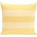 Simply Daisy 16 x 16 Windward Stripes Print Outdoor Pillow Yellow