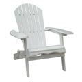 Northbeam Outdoor Garden Portable Foldable Wooden Adirondack Deck Chair White