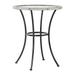 Four Seasons Courtyard 24 Inch Marbella Wicker Bistro Patio Table Gray