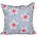 Simply Daisy 16 x 16 Hibiscus Blooms Floral Print Outdoor Pillow