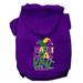 Mirage Pet Mardi Gras King Screen Print Mardi Gras Dog Hoodie Purple L