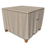 Budge Medium Tan Tweed Patio Table/Ottoman Cover English Garden