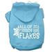 Mirage Pet 62-25-18 SMBBL All my friends are Flakes Screen Print Pet Hoodies Baby Blue - Small