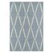 Momeni Indoor/Outdoor Geometric Modern Contemporary Area Rugs Blue/White 24 x 36