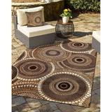 Liora Manne Marina Circles Indoor Outdoor Area Rug Brown