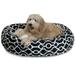 Majestic Pet Sherpa Athens Bagel Pet Bed for Dogs Calming Dog Bed Washable Large Black