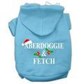 Mirage Pet Products Aberdoggie Christmas Screen Print Pet Hoodies Baby Blue Size M