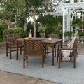 Walker Edison Outdoor Patio Dining Set 5 Piece Multiple Colors and Styles