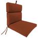Jordan Manufacturing 44 x 22 McHusk Brick Red Solid Rectangular Outdoor Chair Cushion with Ties and Hanger Loop