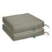 Duck Covers Weekend Water-Resistant Outdoor Dining Seat Cushion 17 x 17 x 3 inch Moon Rock 2 Pack